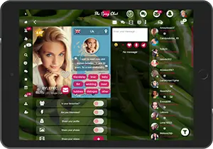 Meet on Tablet on the The Spicy Chat application