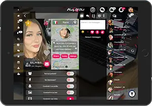 Incontra su tablet nell'applicazione La Chat Piccante